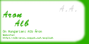 aron alb business card